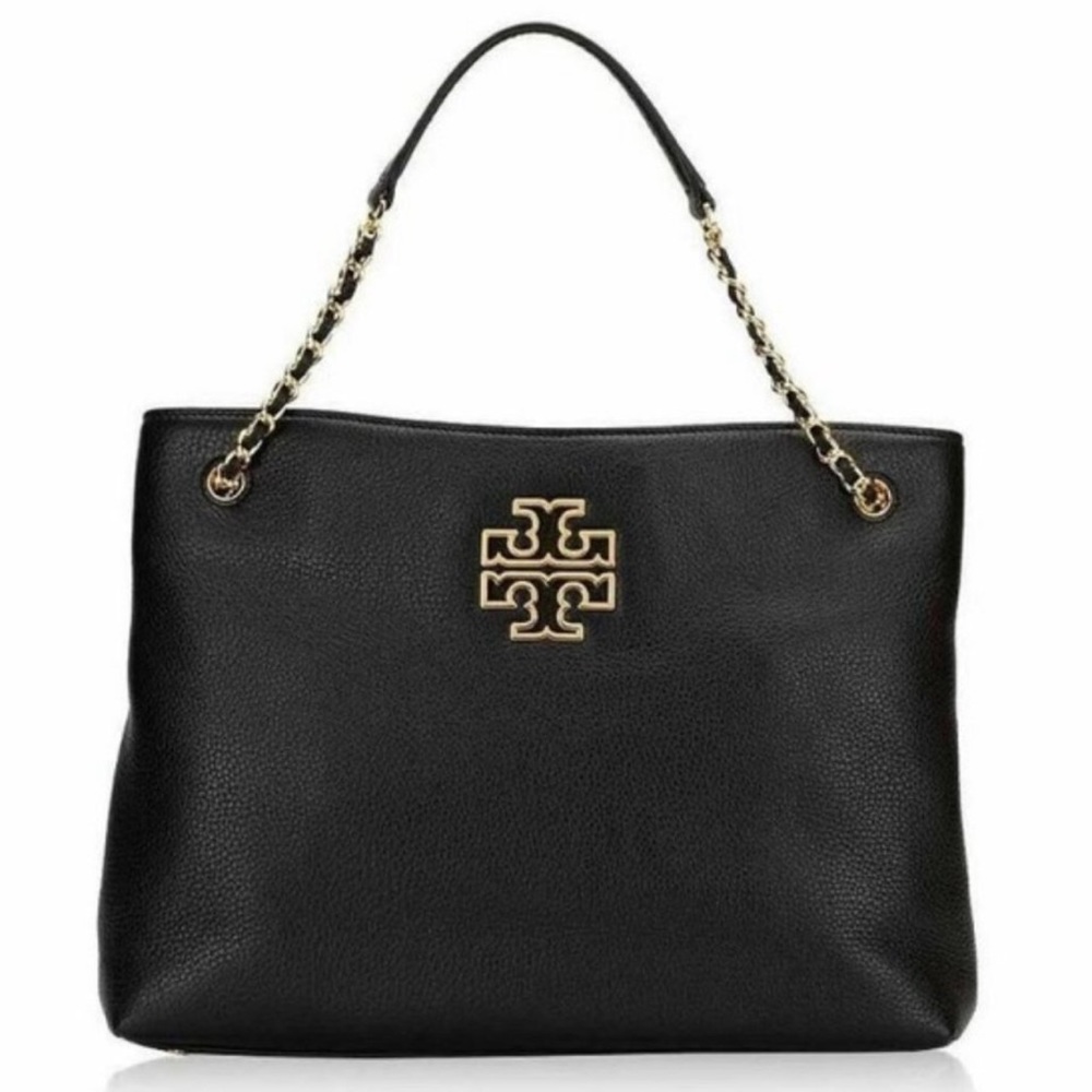 Tory Burch Triple Compartment Black Leather Purse - Picture 3 of 15
